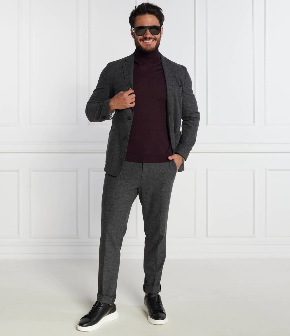 Хлопковый гольф musso-p BOSS BLACK - бордовый(50468262)