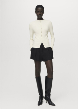 Кардиган из тонкого трикотажа в рубчик