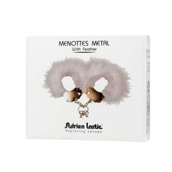 Наручники из металла с перьями Menottes Metal