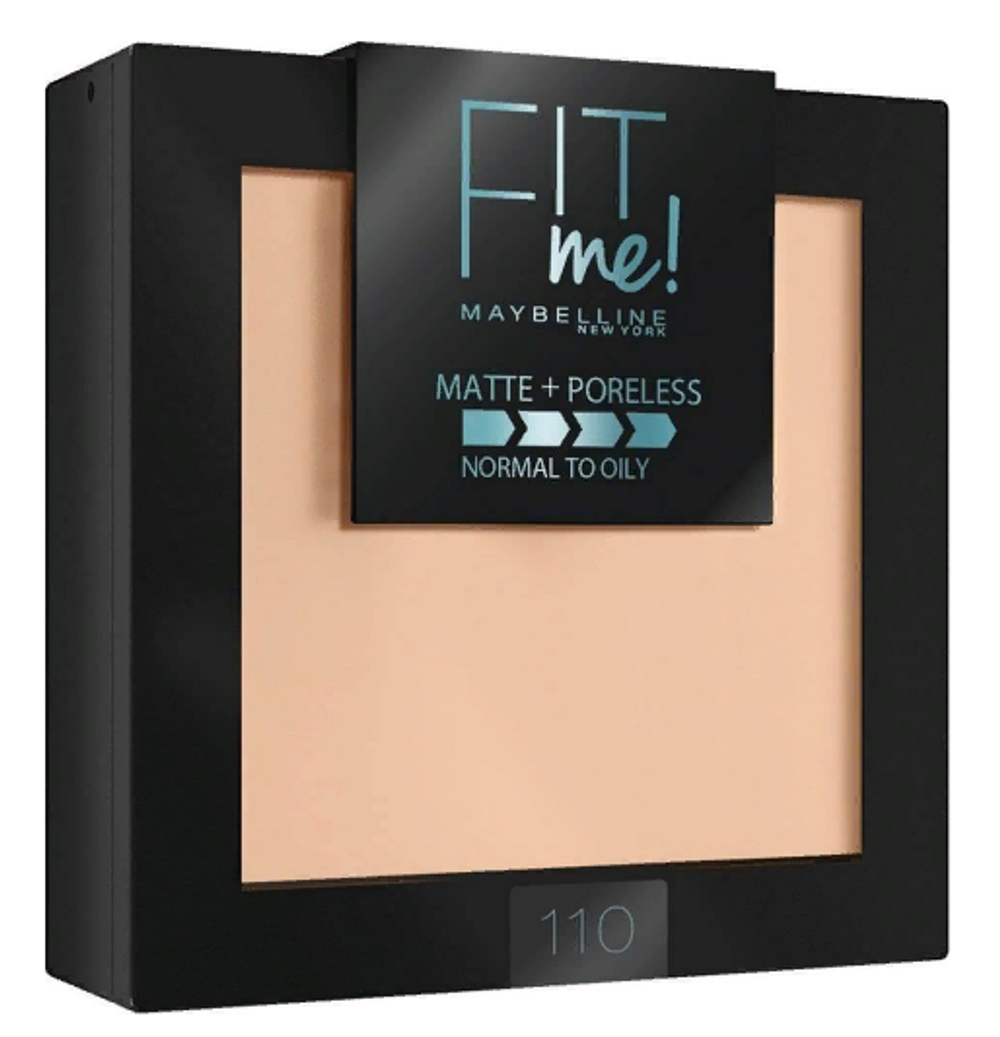 Maybelline Пудра для лица Fit Me, тон №110, Светло-кремовый, 9 гр