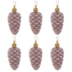 GAEM Набор из 6шт Украшение новогоднее "Шишка", L16 W4 H18 см