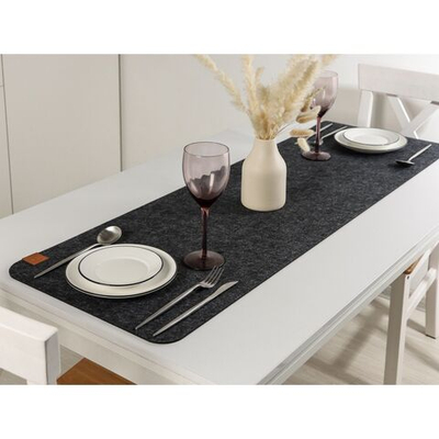 Темно-серая дорожка на стол «Грэй» (40х150 см) (Цвет: не задано)