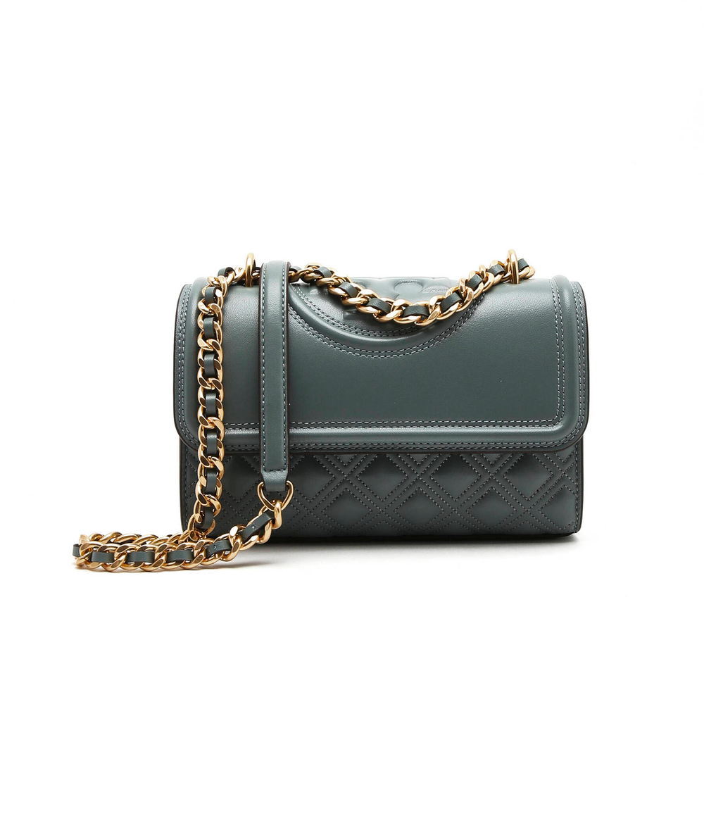 кожаная сумка через плечо fleming TORY BURCH - морской(75576)