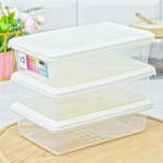 Комплект контейнеров для продуктов 3шт 0,75л "Asti", прямоугольные (светло-бежевый)