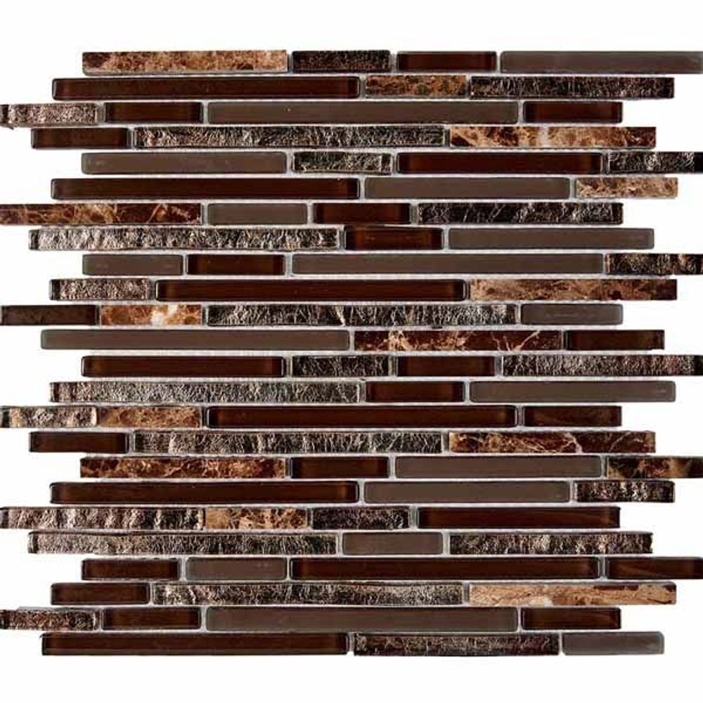 Мозаика PIX715 из мрамора и стекла (15x15)