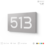 Номер на дверь 513, табличка на дверь для офиса, квартиры, кабинета, аудитории, склада, серая 120х70 мм, Айдентика Технолоджи