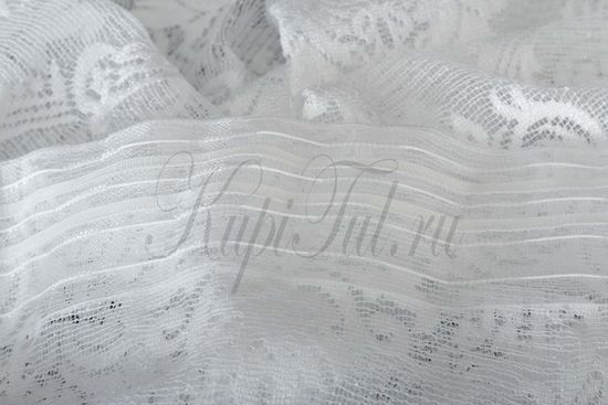 Штора Корона (белый жаккард ришелье)