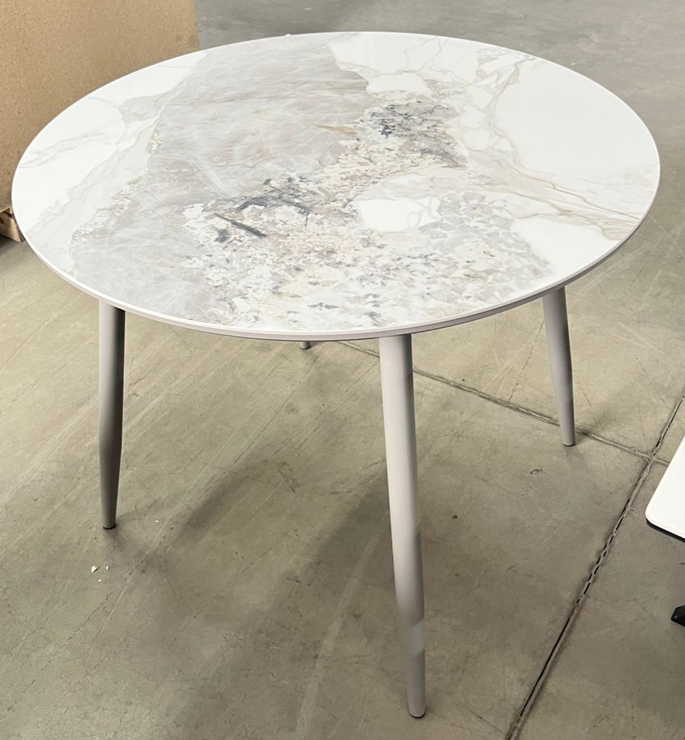 Стол МИЛТОН D89 PANDORA LIGHT, керамика / ЛАТТЕ каркас М-City