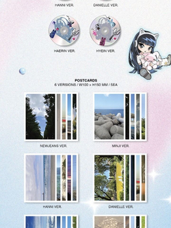 Альбом NEWJEANS - GET UP 2nd EP BUNNY BEACH BAG 6 Version SET
