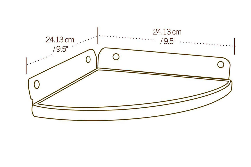 Угловая полка WoodLook, 2 шт/упак.
