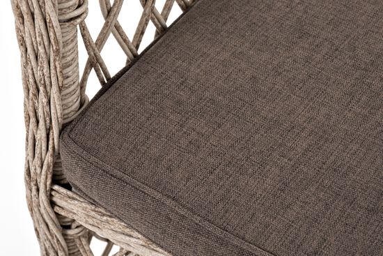 "Эспрессо–80 L" обеденная группа плетеная, цвет бежевый