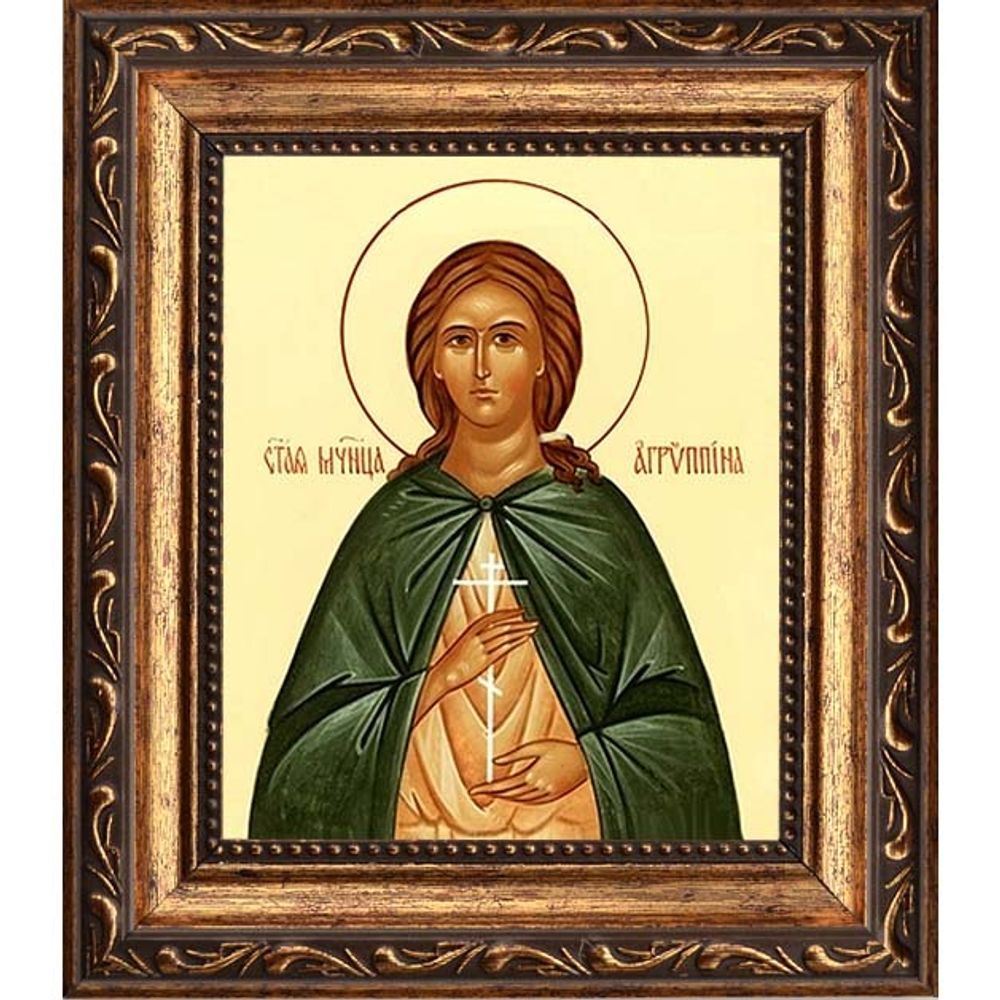 Агриппина (Аграфена) Римляныня, мученица. Икона на холсте.