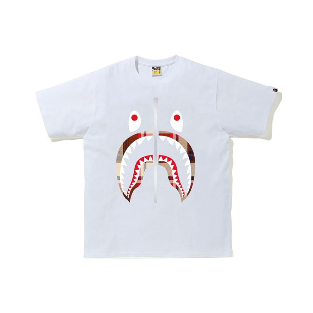 A Bathing Ape Check Shark Tee