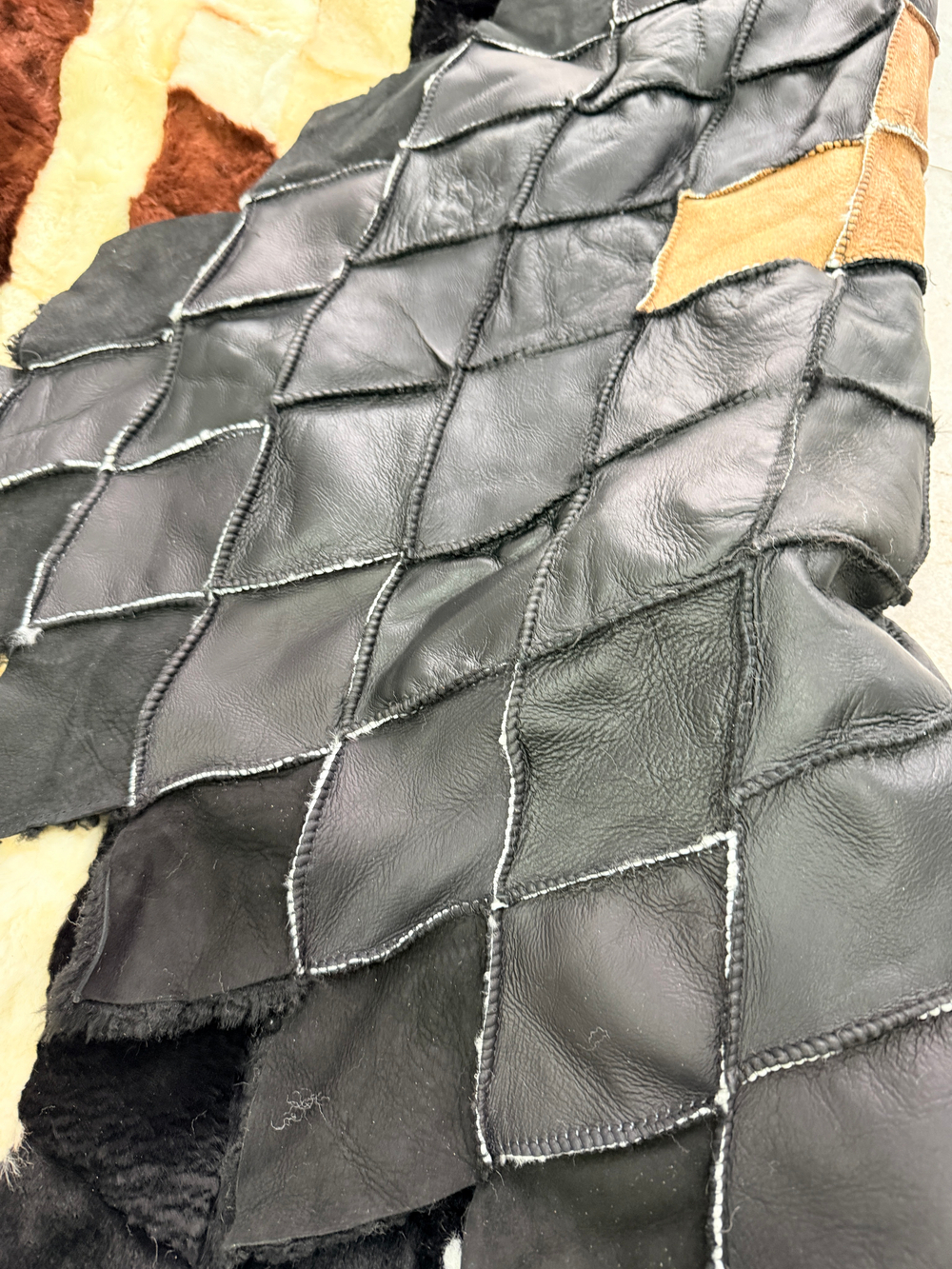 Покрывало меховое ковер из шкуры овчины