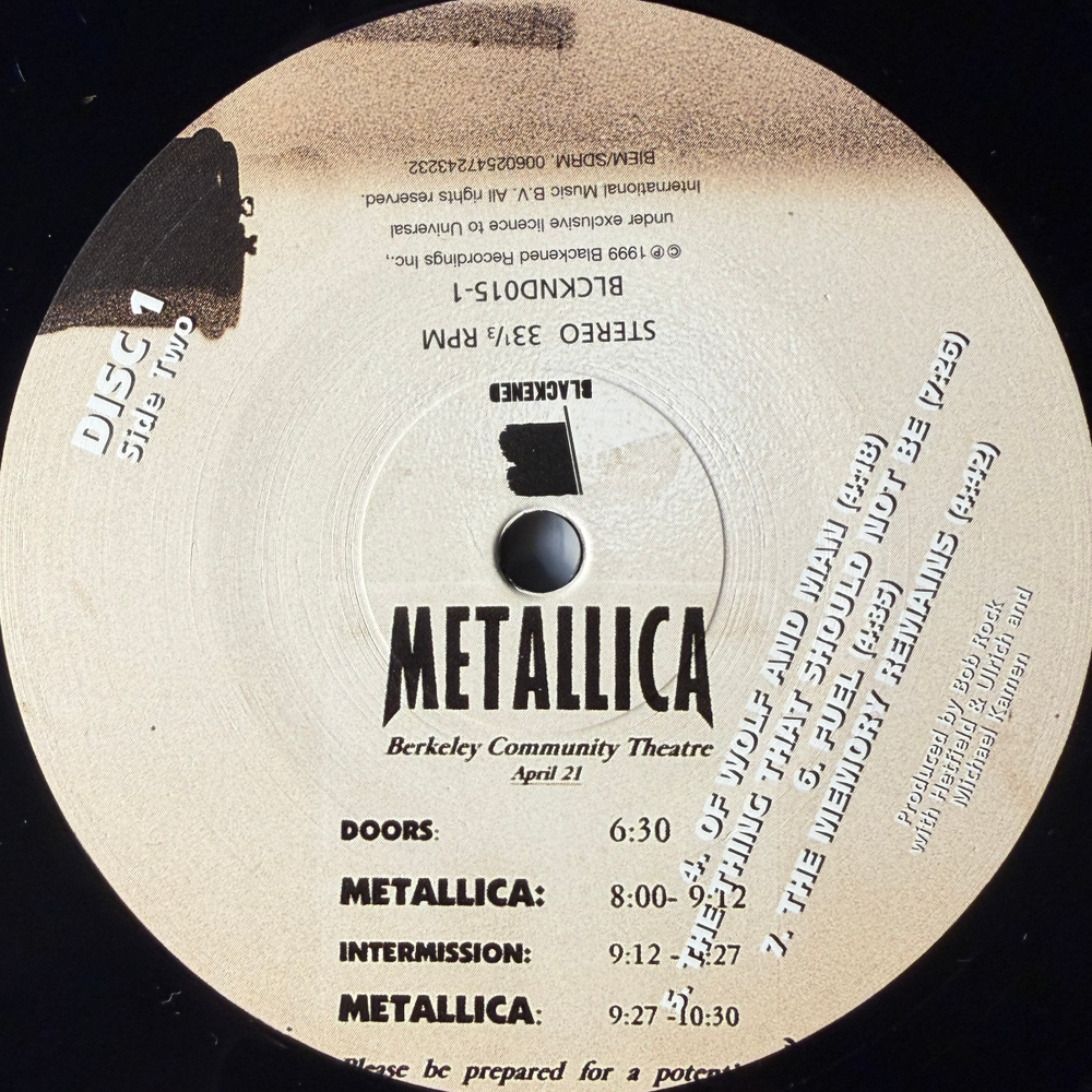 Metallica With Michael Kamen Conducting The San Francisco Symphony Orchestra ‎– S&M 3LP (Европа 2015г.) Т