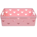 Корзинка для хранения «ЭНИГАРТ», цвет пудровая роза, 33*25.6*11см