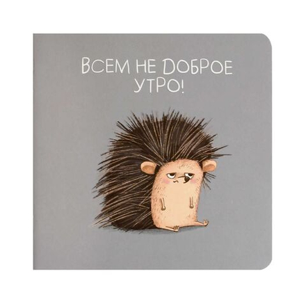 Блокнот 130*130мм 32л скоба "Сонный ёж" кл., выб.УФ-лак