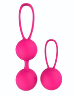 Набор розовых вагинальных шариков PLEASURE BALLS & EGGS DUO BALL SET (Цвет: розовый)