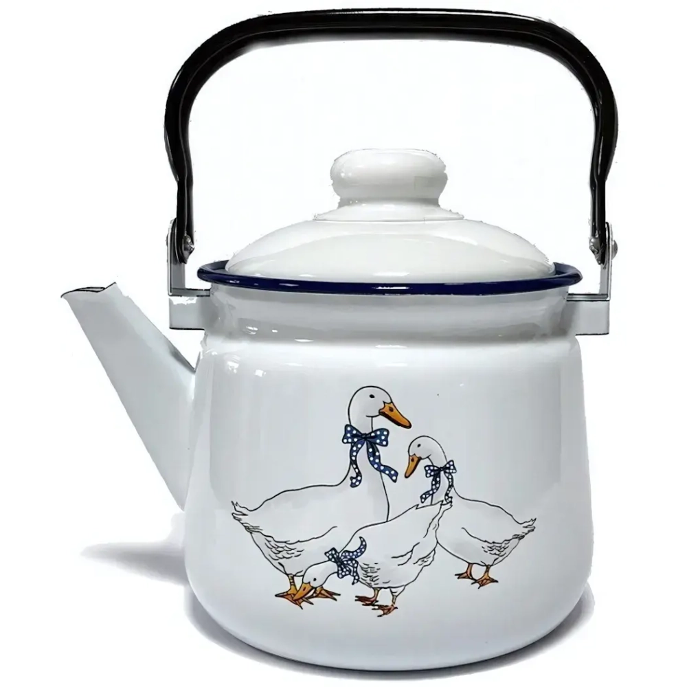 Чайник эмалированный 1,5л «Гуси»
