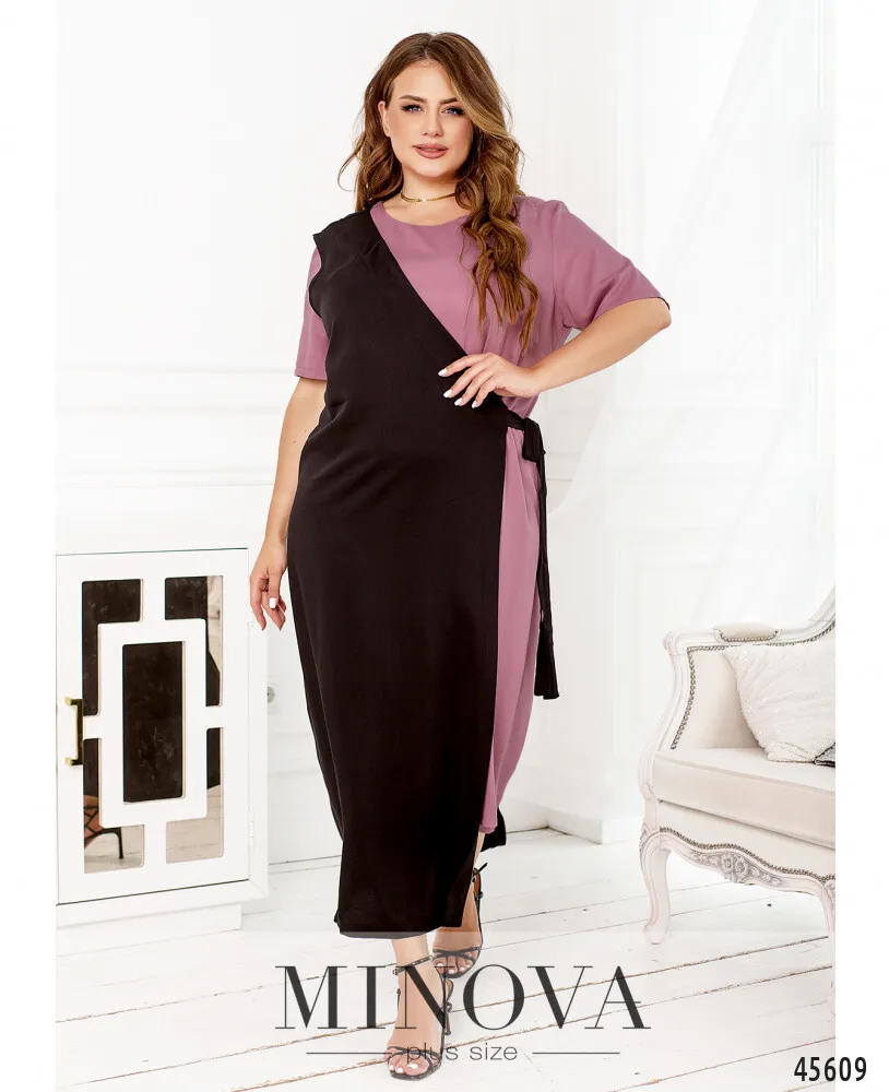 Платье 2288Б-фреза-черный Minova