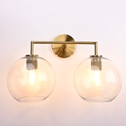 Бра Rh Utilitaire Globe Shade Double Sconce Brass By Imperiumloft