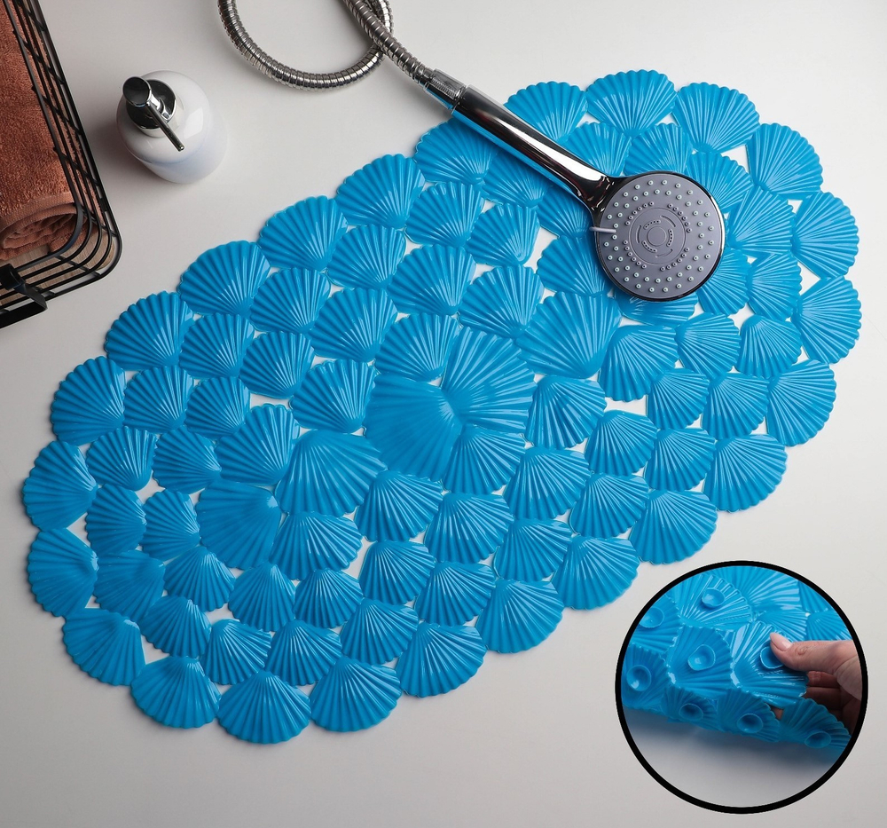 4886833 Коврик для ванны «Ракушки», 38×68 см, цвет МИКС