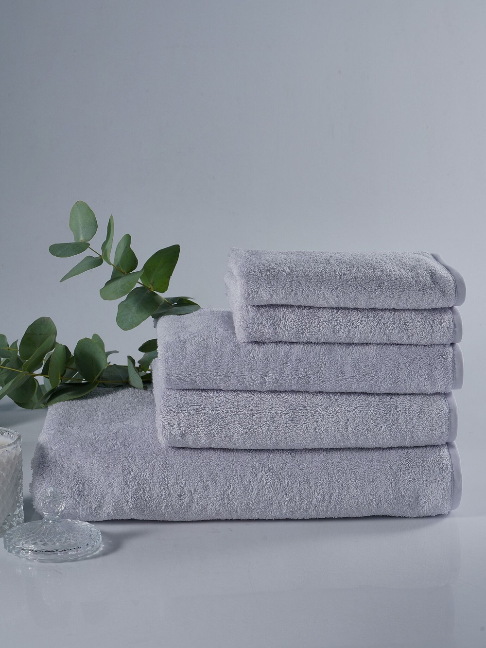 Набор полотенец 3шт Claire Batiste Atelier Ile мягкий сизо-серый