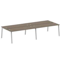 Metal System Рабочая станция на 4 места на А-образном м/к БА.СМ-4.5 Вяз Благородный/Металл Серый 360