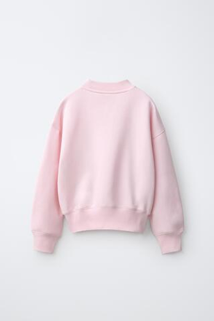 ZARA ОДНОТОННАЯ ТОЛСТОВКА, РОЗОВЫЙ