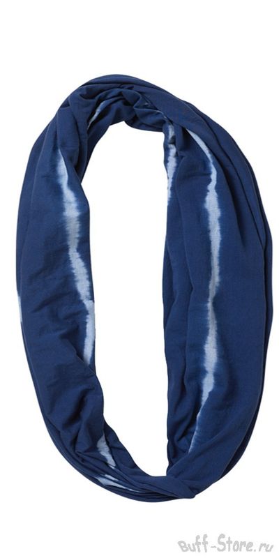 Шарф-снуд-хомут из хлопка Buff Shibori State Blue Фото 2