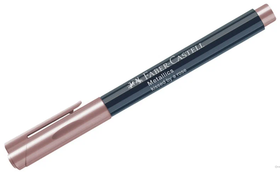 Маркер для декорирования Faber-Castell "Metallics", розовый металлик, пулевидный, 1,5мм 2 шт