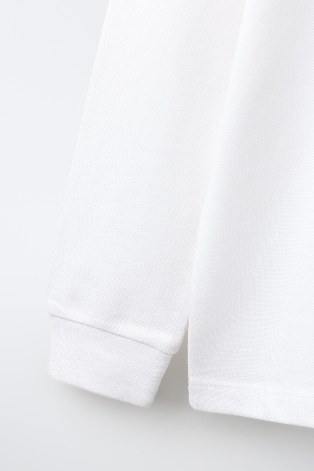ZARA ОДНОТОННОЕ ПОЛО, БЕЛЫЙ
