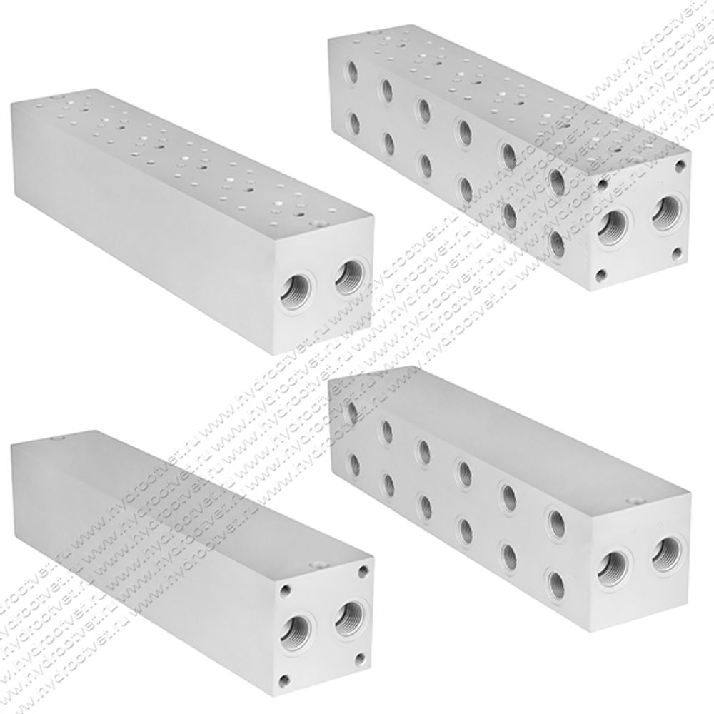 EM213/6Y - Шестиместная присоединительная плита для гидравлических распределителей и клапанов NG6 (DR06/60)