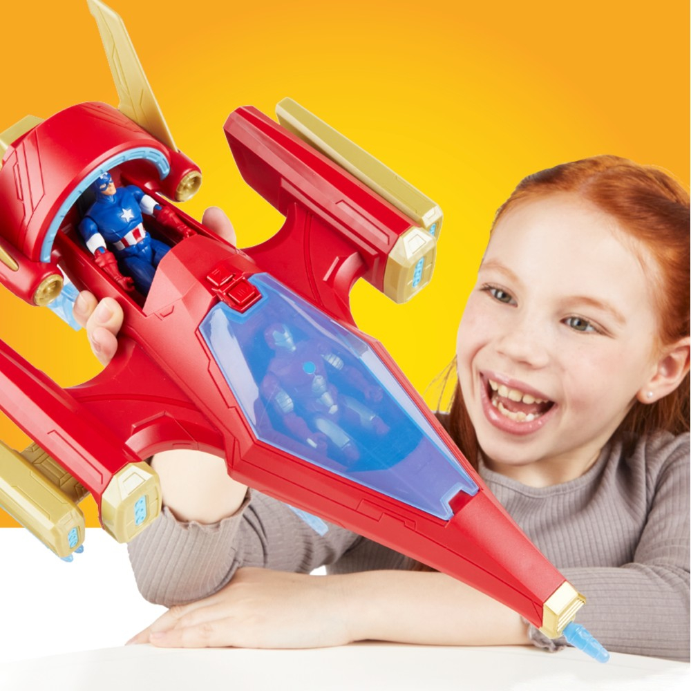 Hasbro Marvel Avengers - Боевой реактивный самолет Repulsor Blast + фигурка Iron Man F9329