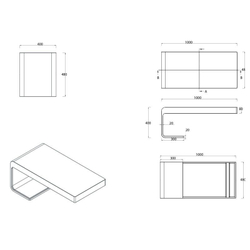 Консоль под раковину Aquanet Corner K7R 100, глянцевая