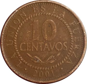 10 сентаво 2001 Боливия