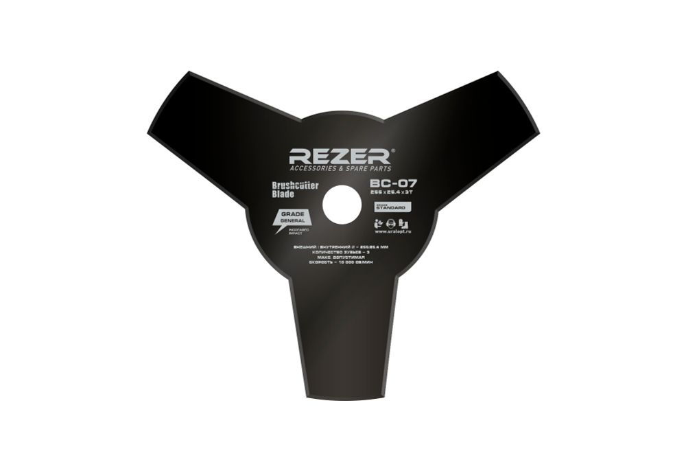 Нож для бензо/электрокосы ВС-07 General 255х25,4х1,8