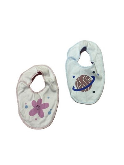 Нагрудник (фартук) маленький из интерлока (100% хлопок )двусторонний с 1 кнопкой