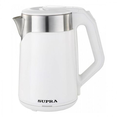 Чайник электрический Supra, KES-1897, бел, 1.8 л, 1500 Вт, ск нагр элем, металл