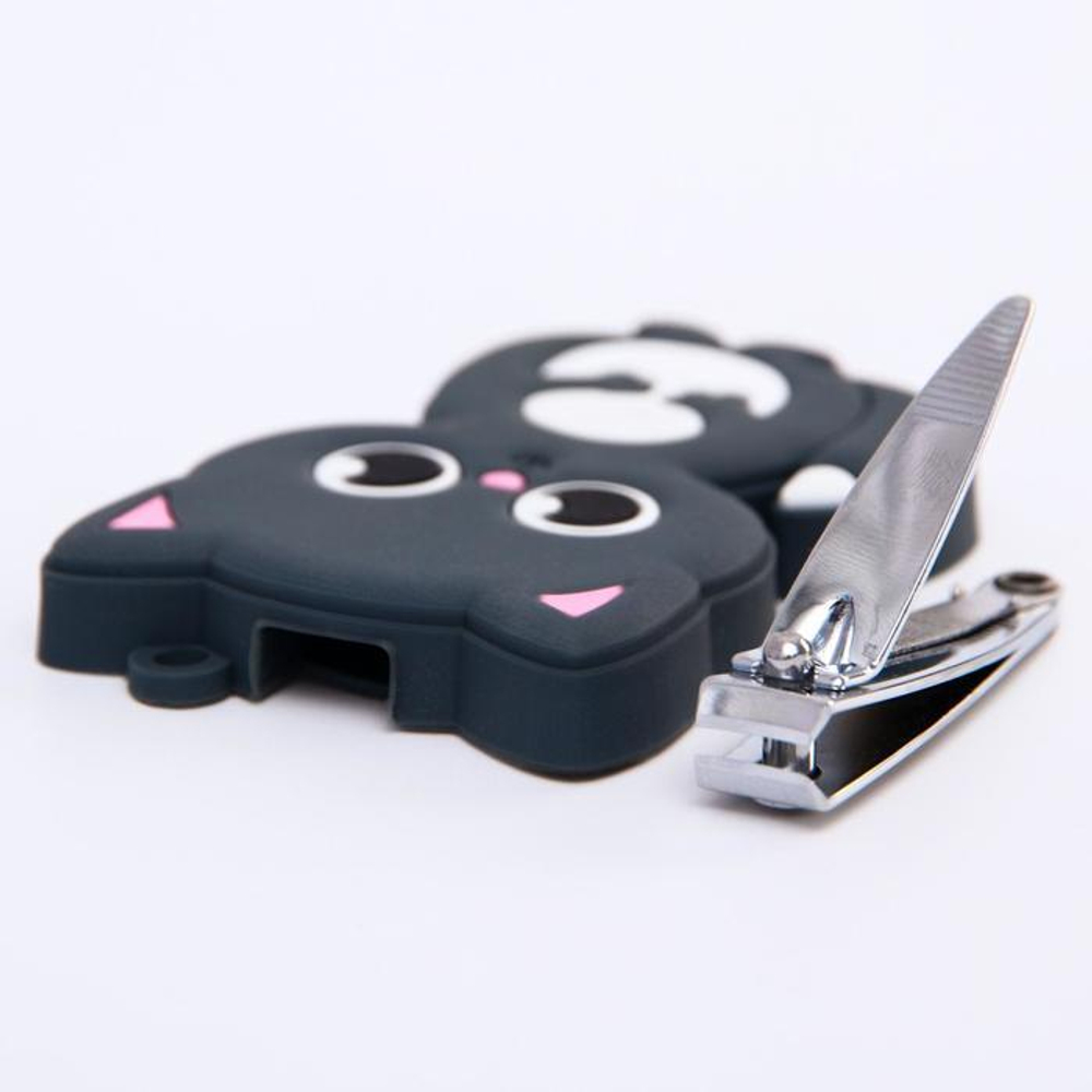 3612546 Детские, маникюрные щипчики - книпсеры «Котик» с резиновой игрушкой