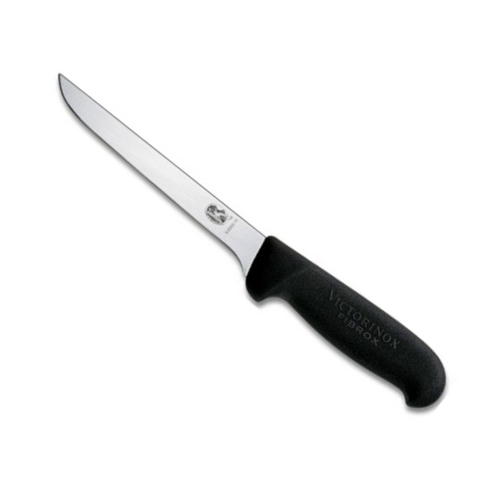 Нож Victorinox разделочный для мяса, лезвие 12 см прямое, черный