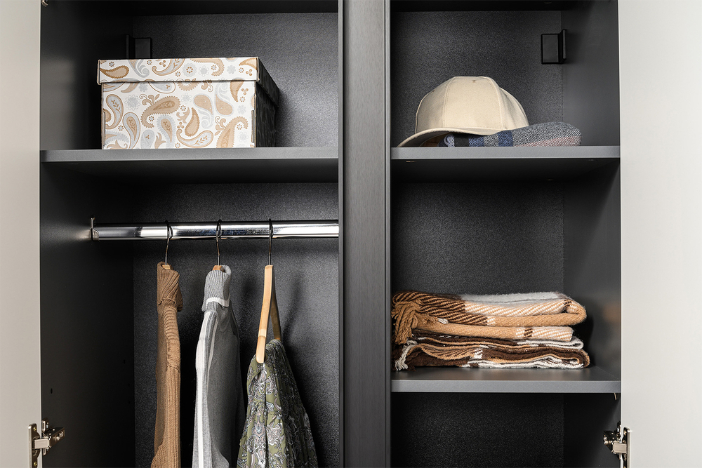 Шкаф двухстворчатый 16.367.02, Антрацит, Веллюто Капучино