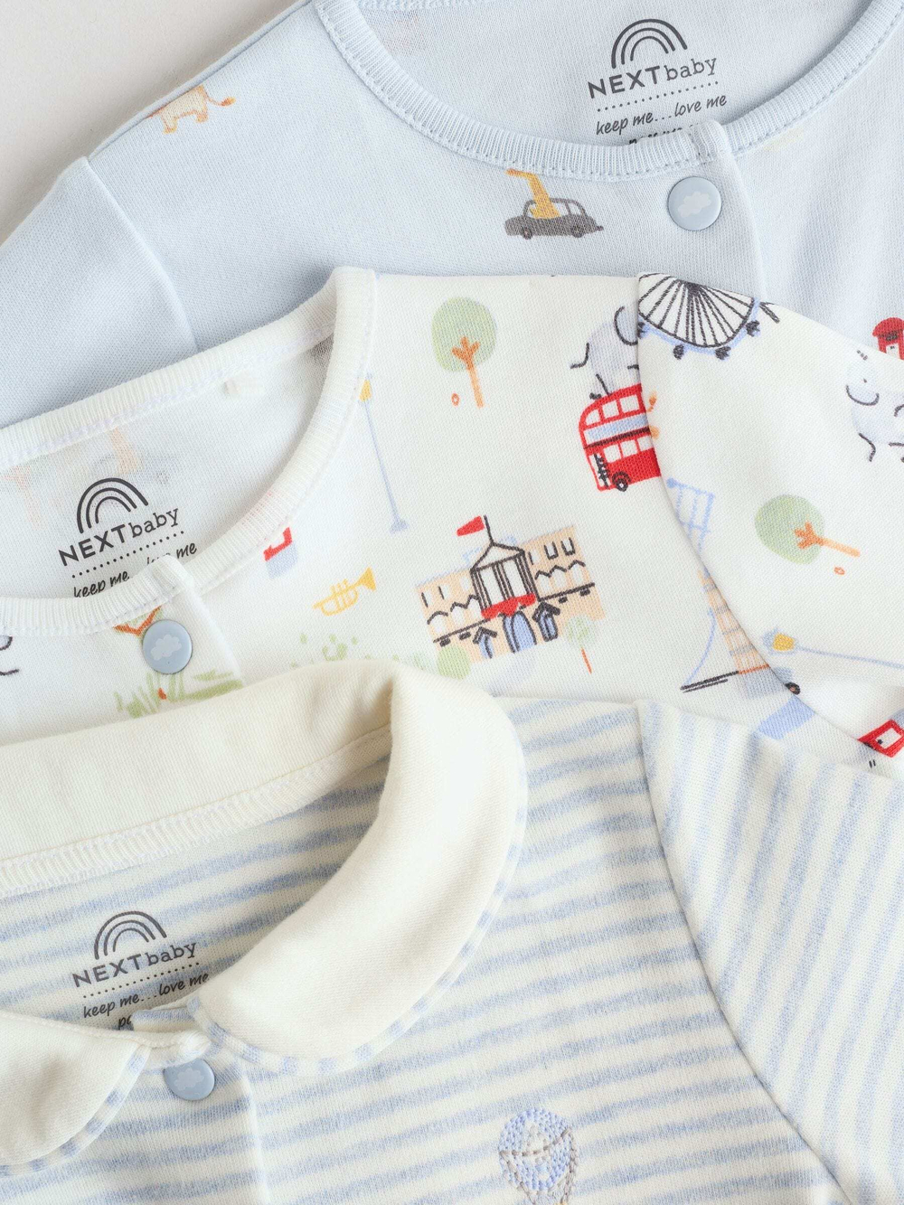 Комбинезон / Cлип для малышей Next AW3-049, 3 шт., Голубой