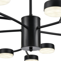 8117/15 COMFI LN26 235 черный, металл Люстра LED GX53 15*7W 220V TORINA