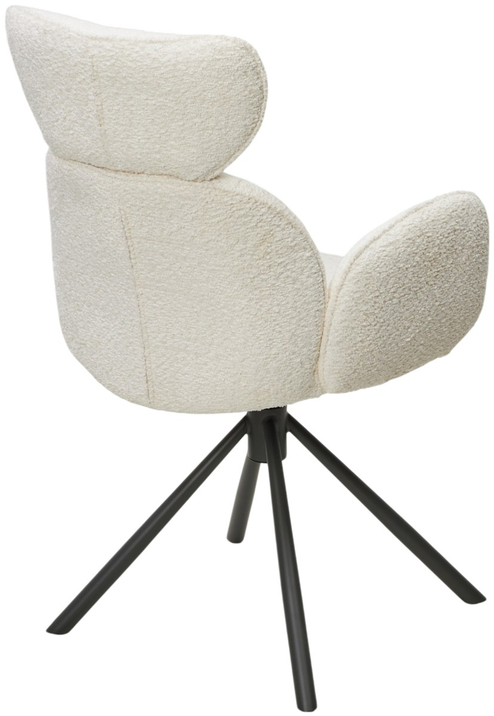 Стул М-City DISAUR Варди (Vardy) поворотный на 360 градусов, Белый букле Xd841-01, Серый