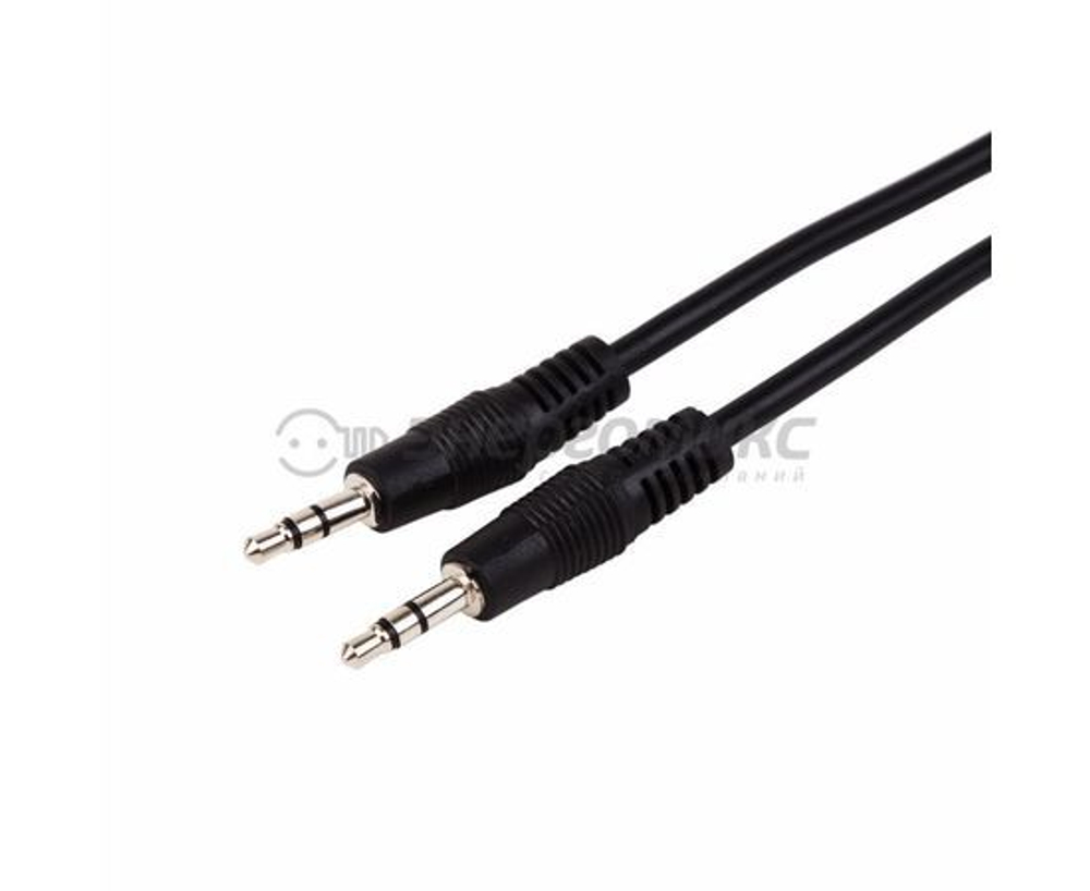 Кабель аудио соединительный 1,5 метра mini Jack 3.5 мм (папа - папа) REXANT 17-4102 черный, стерео, 3.5 мм штекер - 3,5мм вилка, M - male, 1.5m, 1.5м