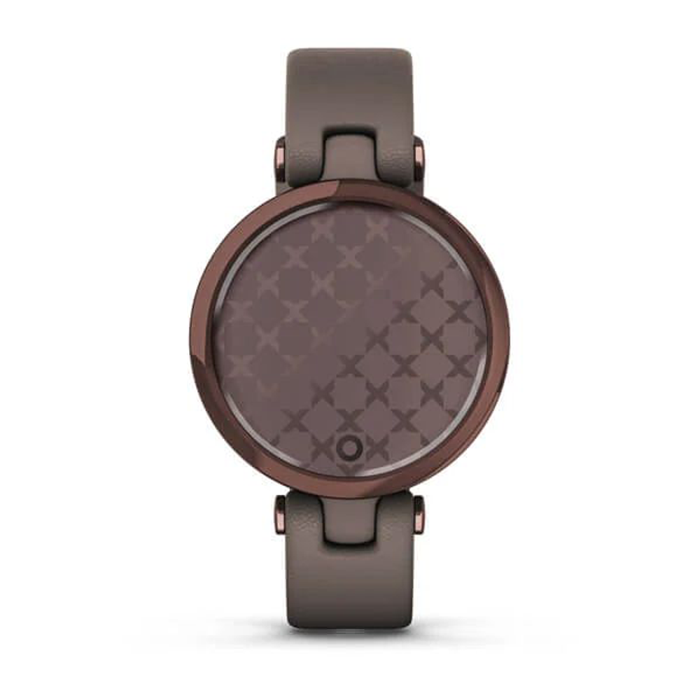 Умные часы Garmin Lily темно-бронзовый безель, корпус цвета Paloma и итальянский кожаный ремешок