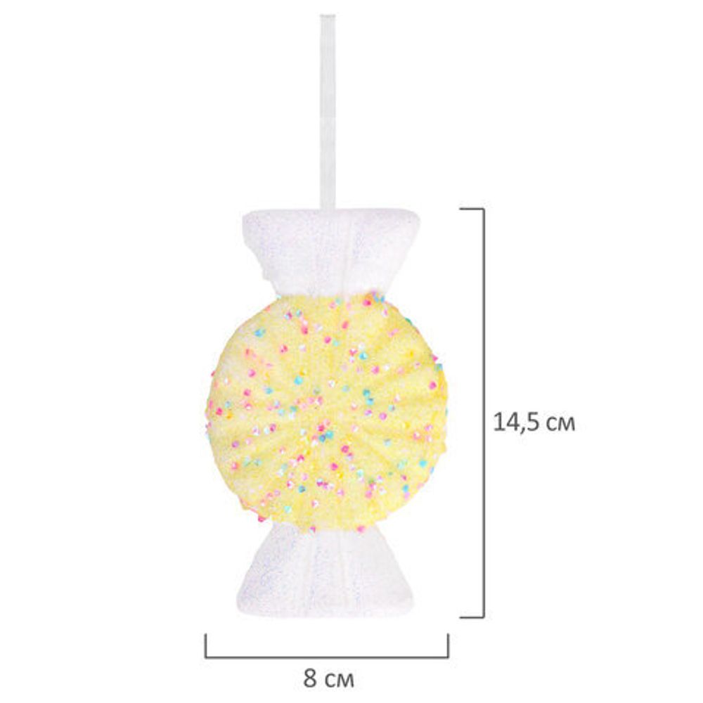 Украшение ёлочное (1 шт.), "Сладости", 8 см, ассорти 25 дизайнов, ЗОЛОТАЯ СКАЗКА, 592581