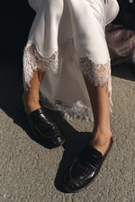 Юбка миди на резинке с кружевом wh