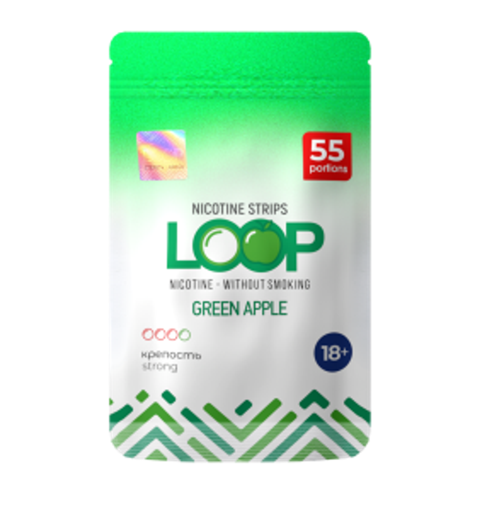 LOOP GREEN APPLE НИКОТИНОВЫЕ ПЛАСТИНКИ (12 МГ) - ЗЕЛЕНОЕ ЯБЛОКО